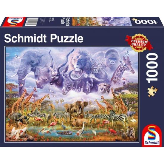 Schmidt Puzzle Animaux dans l'étang d'eau 1000 pièces Schmidt Puzzle Animaux dans l'étang d'eau 1000 pièces