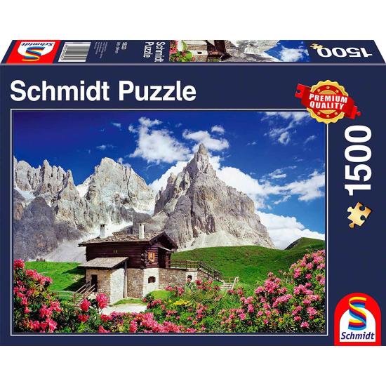 Schmidt Puzzle Cabine Segantini, Dolomites 1500 pièces
