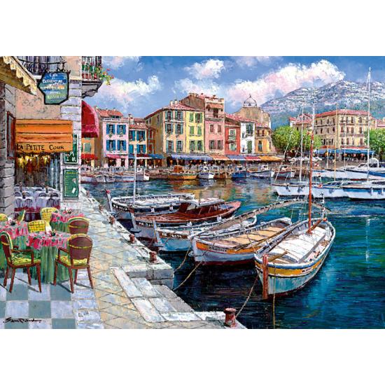 Schmidt Cafe à Cassis, France Puzzle 1000 pièces