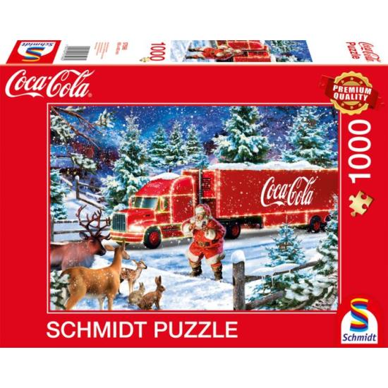 Puzzle Schmidt Camion de Noël Coca Cola de 1000 Pièces