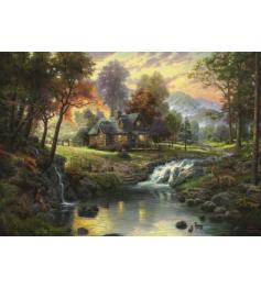 Schmidt Puzzle Maison en bois près du ruisseau 1000 pièces