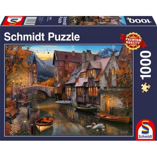 Schmidt Puzzle Maisons sur le canal 1000 pièces