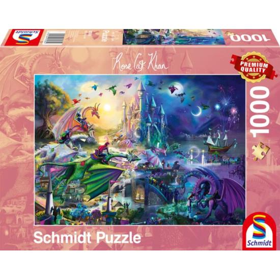 Puzzle Schmidt Concours de Dragons Nocturne de 1000 Pièces