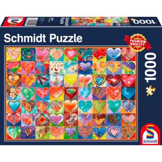 Schmidt Puzzle Coeurs Animés 1000 Pièces