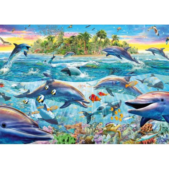 Schmidt Puzzle Dauphins au coucher du soleil 500 pièces