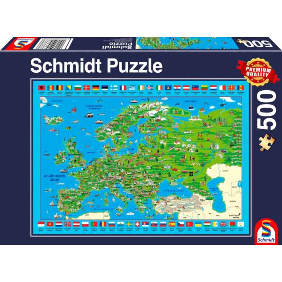 Schmidt Puzzle Découvrez l'Europe 500 pièces