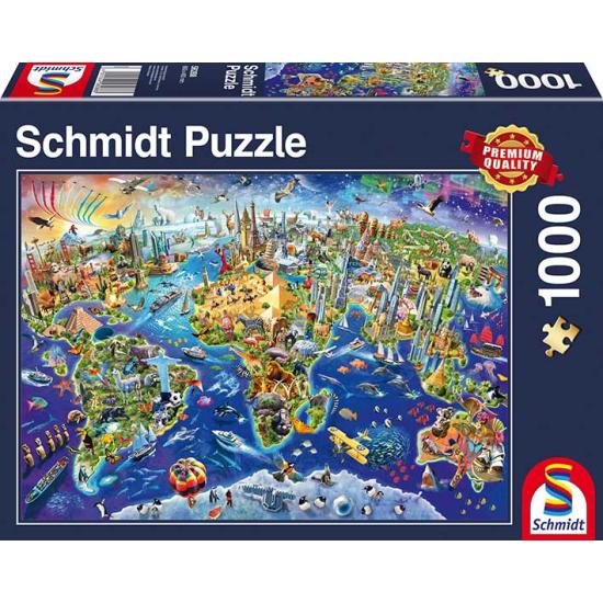 Schmidt Puzzle Découverte du monde 1000 pièces