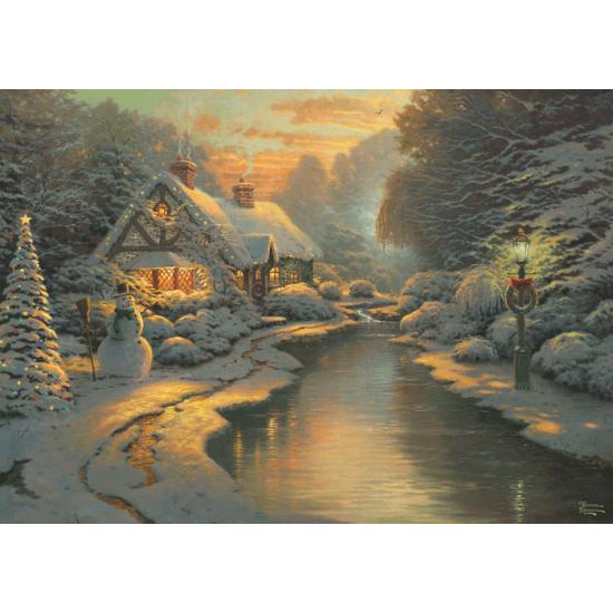 Schmidt Puzzle Réveillon de Noël à la Cabane 1000 pièces