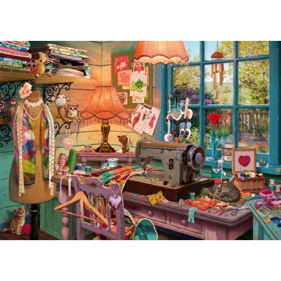 Puzzle Schmidt Dans la salle de couture - Puzzles secrets de 100