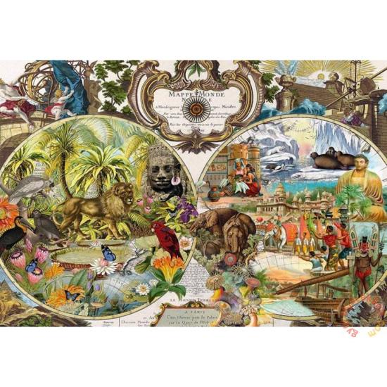 Schmidt Puzzle Carte du monde exotique 2000 pièces