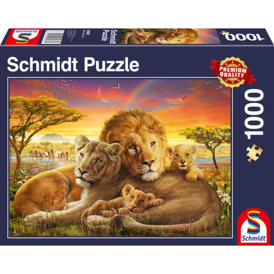 Schmidt Puzzle Famille de Lions 1000 pièces