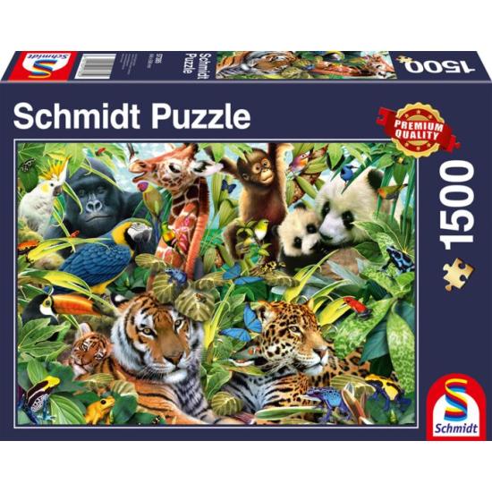 Puzzle Schmidt Une Faune Colorée 1500 pièces