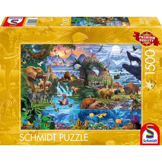 Puzzle Schmidt Une Faune Colorée 1500 pièces