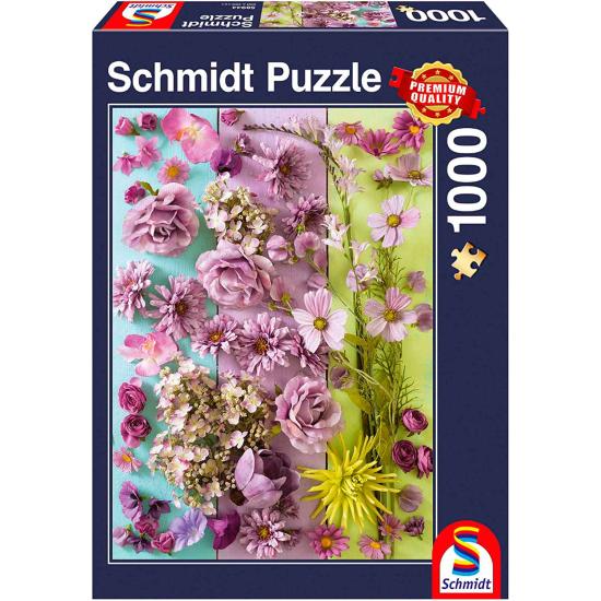 Schmidt Puzzle Fleurs violettes 1000 pièces