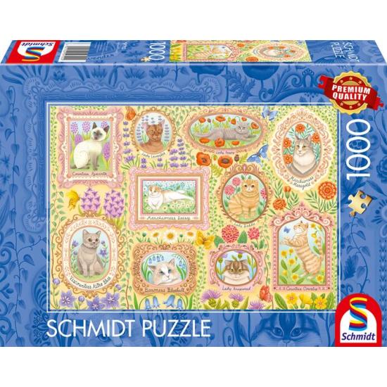 Puzzle Schmidt Chats Aristocratiques En Floraison 1000 Pièces