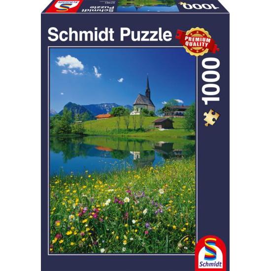 Puzzle Schmidt Inzell, l'église Saint-Nicolas de 1000 Pièces