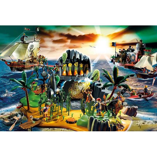 Puzzle Schmidt Île des Pirates de Playmobil 150 Pièces