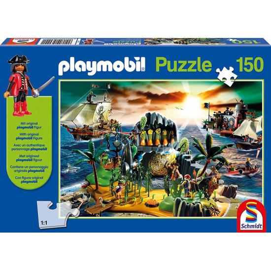 Puzzle Schmidt Île des Pirates de Playmobil 150 Pièces