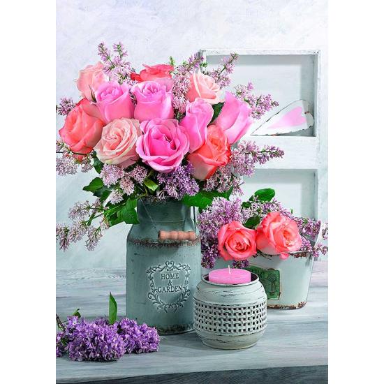 Puzzle Schmidt Jardin avec roses 1000 pièces