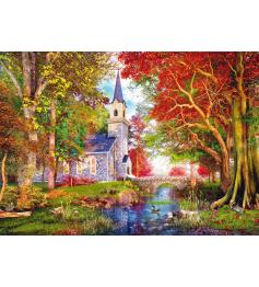 Puzzle Schmidt La Chapelle Automnale de 1000 Pieces