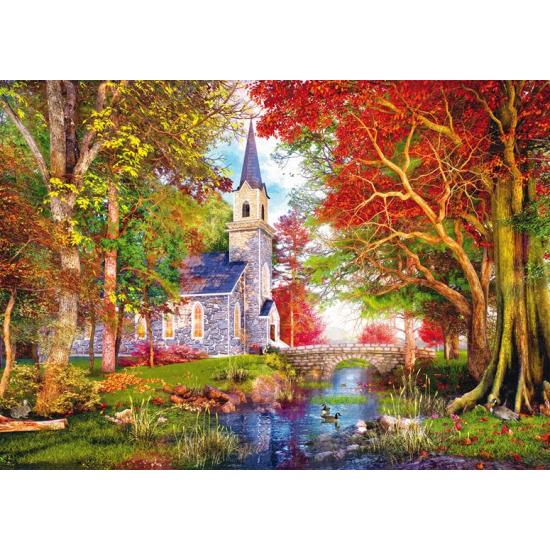 Puzzle Schmidt La Chapelle Automnale de 1000 Pieces