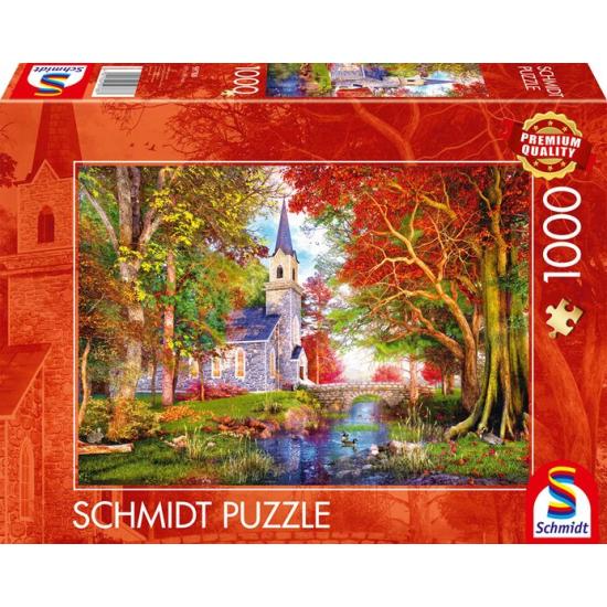 Puzzle Schmidt La Chapelle Automnale de 1000 Pieces