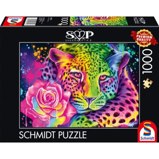 Puzzle Schmidt Léopard Arc-en-ciel Néon de 1000 Pièces