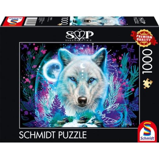 Puzzle Schmidt Loup Arctique Néon de 1000 Pièces