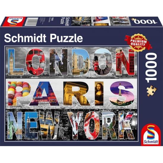 Schmidt Londres, Paris, New York Puzzle 1000 pièces
