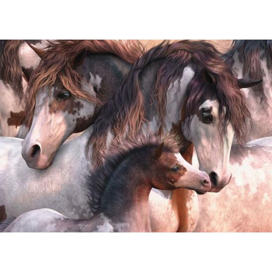 Puzzle Schmidt Troupeau de Chevaux Pinto de 1000 Pièces