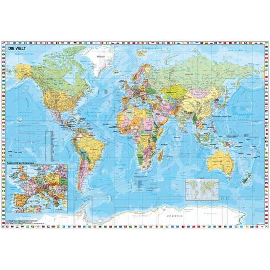 Puzzle carte du monde Schmidt 1500 pièces Puzzle carte du monde Schmidt 1500 pièces