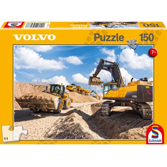Schmidt Puzzle Machines Volvo L120GZ, A40F et EC750 150 pièces