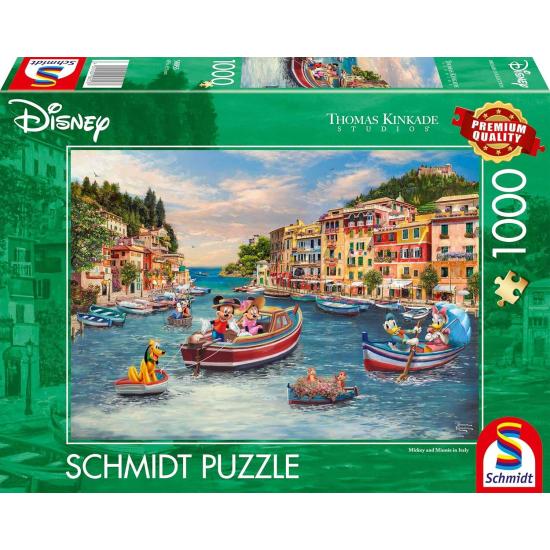 Puzzle Schmidt Mickey et Minnie En Italie 1000 pièces