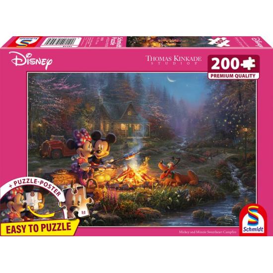 Puzzle Schmidt Feu De Camp Mickey Et Minnie Sweetheart XXL 200 p