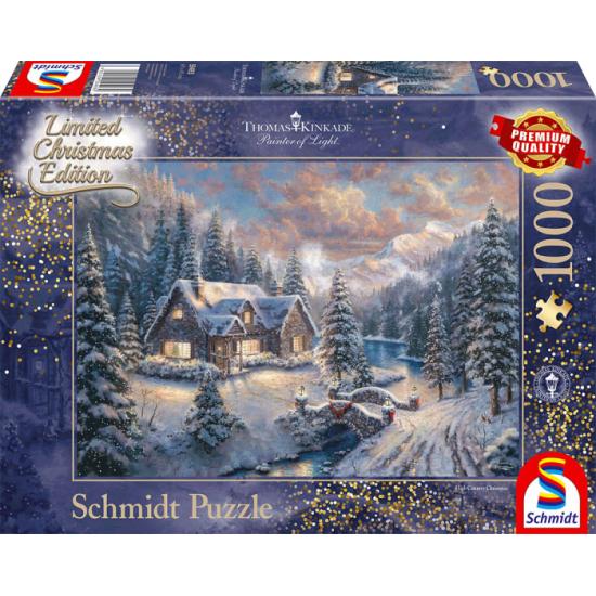 Schmidt Puzzle Montagnes enneigées à Noël 1000 pièces
