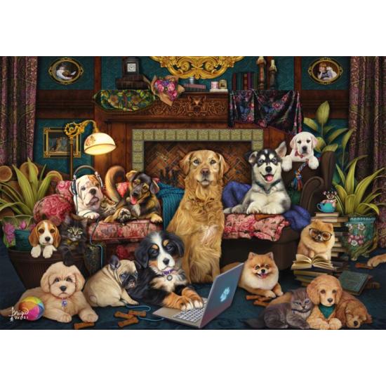 Puzzle Schmidt Soirée Colorée au Salon de 1000 Pièces Puzzle Schmidt Soirée Colorée au Salon de 1000 Pièces