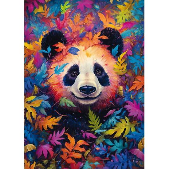 Puzzle Schmidt Panda Dans Une Forêt Aux Couleurs De L'Arc-En-Cie