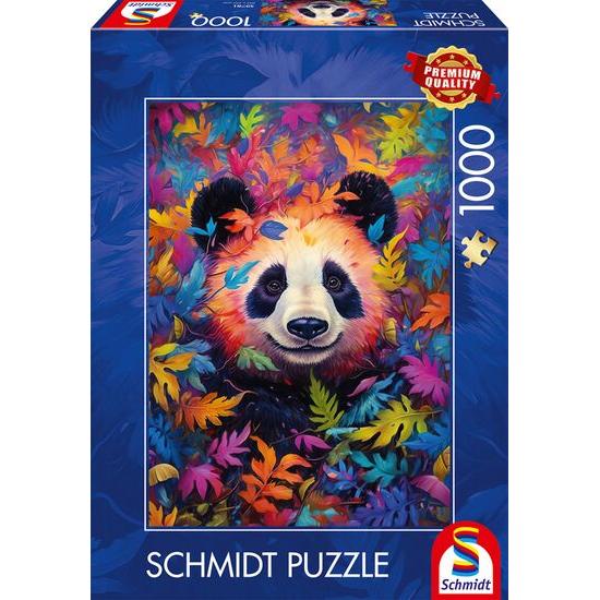 Puzzle Schmidt Panda Dans Une Forêt Aux Couleurs De L'Arc-En-Cie