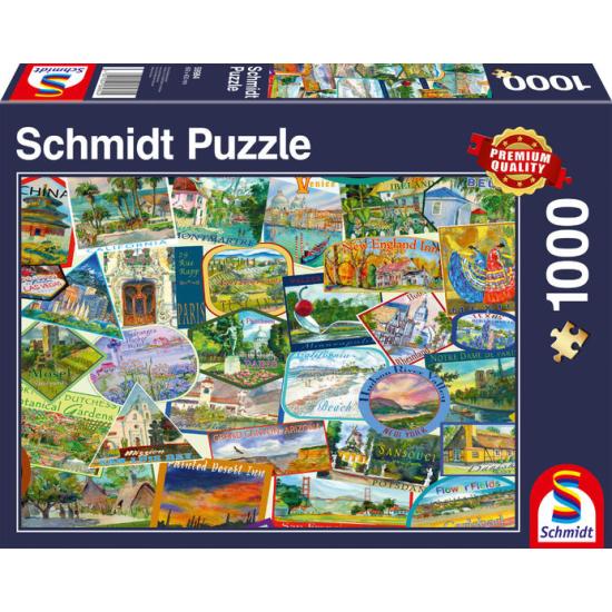 Puzzle Schmidt Autocollants de voyage 1000 pièces