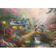 Schmidt Puzzle Mickey et Minnie Pont de l'Amour, Boîte de 50