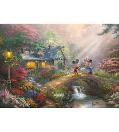 Schmidt Puzzle Mickey et Minnie Pont de l'Amour, Boîte de 50