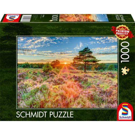 Puzzle Schmidt Coucher de soleil sur la lande 1000 pieces