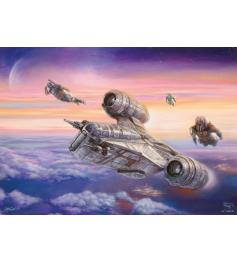 Puzzle Schmidt Star Wars Mandalorian, l'escorte des 1000 P