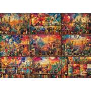 Puzzle Schmidt Voyages Avec Livres Et Vin  2000 Pièces