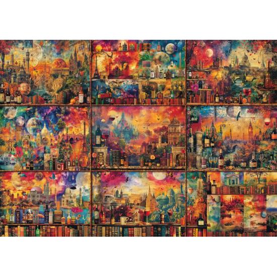 Puzzle Schmidt Voyages Avec Livres Et Vin  2000 Pièces