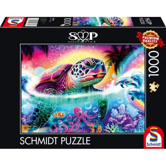 Puzzle Schmidt Tortue Néon 1000 Pcs