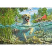 Puzzle Schmidt Un Labrador Jaune Part À La Pêche 1000 Pcs
