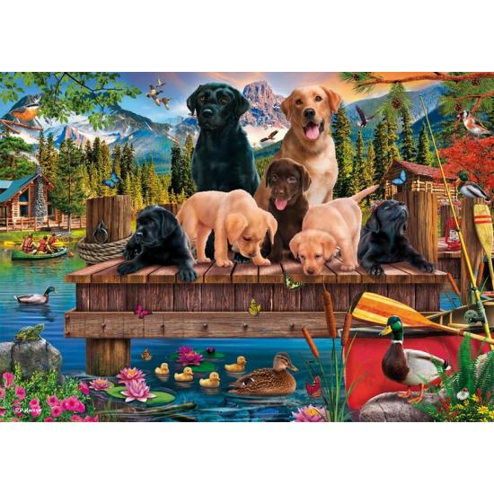 Puzzle Schmidt Une Famille De Chiens Au Bord Du Lac 1000 Pieces