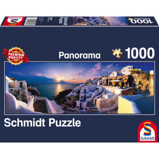 Schmidt Puzzle Vue panoramique de Santorin 1000 pièces