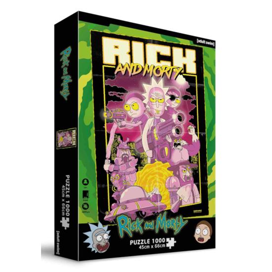 SDToys Affiche rétro Rick et Morty Puzzle 1000 pièces